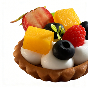 7cm Thin Plastic Eco-Friendly Foam Pastry Tart Mold Mango Cream Raspberry Blueberry Strawberry Mixed Fruit Tart Dessert Props - Product Image 3