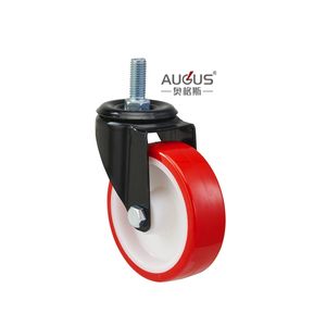 ล้อเลื่อนอุตสาหกรรมขนาด 3/4/5/6/8 นิ้ว สีแดง ผลิตจาก PP/PVC ราคาโรงงาน ราคาถูกจากจีน - Product Image 2