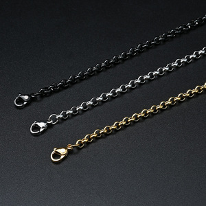 <b>Titanium</b> Steel <b>Chain</b> Necklace Faux Pearl White Unisex Everyday Wear Geometric Design PL006 - Product Image 5