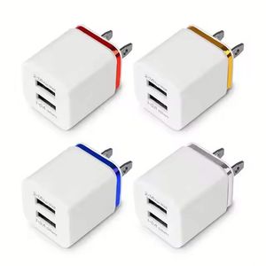 Custom Logo Power <b>Adapter</b> 5V 2.1A US Plug <b>Charging</b> Cube Block Dual Usb Cell Phone Charger - Product Image 6