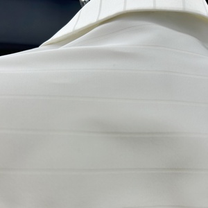 Camicia <span class=keywords><strong>in</strong></span> Raso Sofisticata di Ispirazione Francese, Camicia da Donna su Misura alla Moda con Pannello <span class=keywords><strong>in</strong></span> <span class=keywords><strong>Tulle</strong></span> e Maniche Trasparenti - Product Image 5