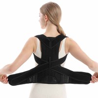 Sangle de Correction Posturale Confortable en Néoprène/Nylon, Ceinture Respirante pour les Épaules, Soutien Dorsal, Ajustement Anti-Cyphose pour une Posture Améliorée