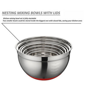 סיטונאי נירוסטה ערבוב קערות מטבח קערת מטבח ירקות לאפייה לסלט - Product Image 5