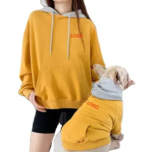 OEM 서비스 사용자 정의 로고 개와 주인 일치하는 옷 개 까마귀 스웨트 셔츠 재킷 및 아우터