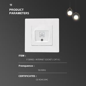 <span class=keywords><strong>Prise</strong></span> murale <span class=keywords><strong>RJ45</strong></span> pour réseau <span class=keywords><strong>Internet</strong></span> CAT6, ignifuge V-0, cadre 86*86, norme européenne, couleurs blanc, noir, gris, or - Product Image 2