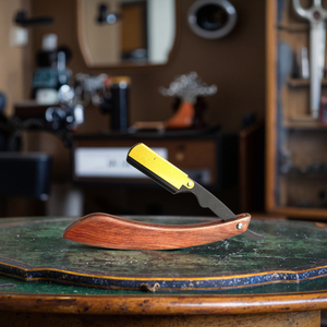 Chuyên Nghiệp Duy Nhất Lưỡi Thép Không Gỉ Gấp Dao Cạo Râu Của Nhãn Hiệu Cạnh Thẳng Cắt Tóc Dao Cạo Với Tay Cầm Bằng Gỗ - Product Image 6