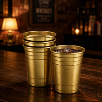 Gobelets en aluminium personnalisés, vaisselle réutilisable et recyclable pour le café, la bière et les boissons froides, mini-gobelets à expresso pour les fêtes