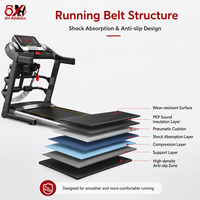 Caminadora Eléctrica Profesional para el Hogar y Uso Comercial, Equipo de Gimnasio y Fitness, Plegable, con Motor, Pantalla LED, para Correr y Ejercicios Elípticos