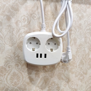 Vastfafa <span class=keywords><strong>16A</strong></span> 2 voies 3 USB 230V Prise d'extension électrique avec prise (2 prises) avec prise européenne de type VDE et charge rapide 12W - Product Image 2