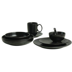 Assiettes de bol en grès <span class=keywords><strong>noir</strong></span> <span class=keywords><strong>mat</strong></span>, vente en gros, restaurant hôtel, maison, bon marché, 12 pièces - Product Image 3