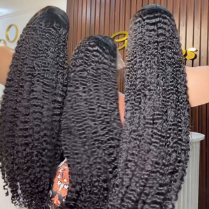 วิกผมแท้เวียดนามแบบไม่ผ่านการแปรรูป 15A ความหนาแน่น 250% พร้อมเชือกผูกผม HD Lace Frontal ขนาด 13*4  แบบธรรมชาติ <span class=keywords><strong>ผม</strong></span>หยิกแบบพม่า  วิกแบบไม่ต้องใช้กาว - Product Image 1