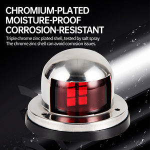 LED 보트 항해등 빨강 녹색 보우 신호등 방수 스테인리스 컬러 해양 항해등 - Product Image 3