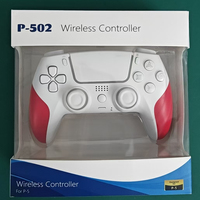Manette de jeu sans fil avec capteur gyroscopique à 6 axes, double vibration, LED RGB antidérapante, joystick, manette de jeu pour Playstation 5 PS5 PS4 PC