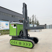 Chariot élévateur chenillé tout-terrain 4x4 portable de 1 tonne à essence, fourches 1260x100mm, vente en gros directe usine chinoise