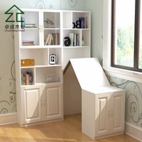 Usine de Shandong directement bureau d'ordinateur, bibliothèque d'étagère de livre, table d'étude avec étagère