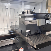 Tour horizontal CNC robuste CWK61125 avec guidage de 755 mm de large, porte-outils électrique à 4 positions, contre-porteuse manuelle et mandrin à 4 mors de 1000 mm