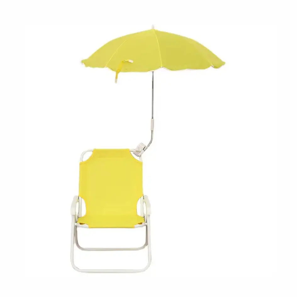 Portable Outdoor Foldable Luxury Beach Chair with Automatic Open Umbrella Baby Kids Friendly Light Weight Fabric for Camping