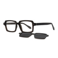 Lunettes de soleil rectangulaires légères unisexe 2025, design biseauté, logo personnalisé, monture TR90, magnétiques, polarisées UV400, vision nocturne – Nouveauté promotionnelle