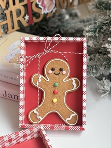 Caja de Embalaje <span class=keywords><strong>para</strong></span> Galletas de Jengibre Navideñas, Dulces y Saladas, Pequeñas, con Diseño de Hombre de Jengibre, <span class=keywords><strong>para</strong></span> Decoración de Galletas, Repostería y Manualidades - Product Image 6
