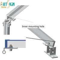 Art Sign Solar Ayarlanabilir Eğimli Montaj Sistemi Ön ve Arka Ayaklar Alüminyum Alaşımlı Kolay Kurulum Düz Çatı PV Montaj Braketleri