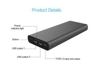 2020 tendencias 100W 87W 26800 mah Dual QC3.0 20V 5A teléfono y ordenador portátil de carga de 20000mAh portátil banco de la ene - Product Image 2