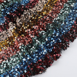 Zuhair-tela de poliéster con lentejuelas bordadas, tela de <span class=keywords><strong>murad</strong></span> plateado y holográfica, lentejuelas elásticas de alta calidad - Product Image 3