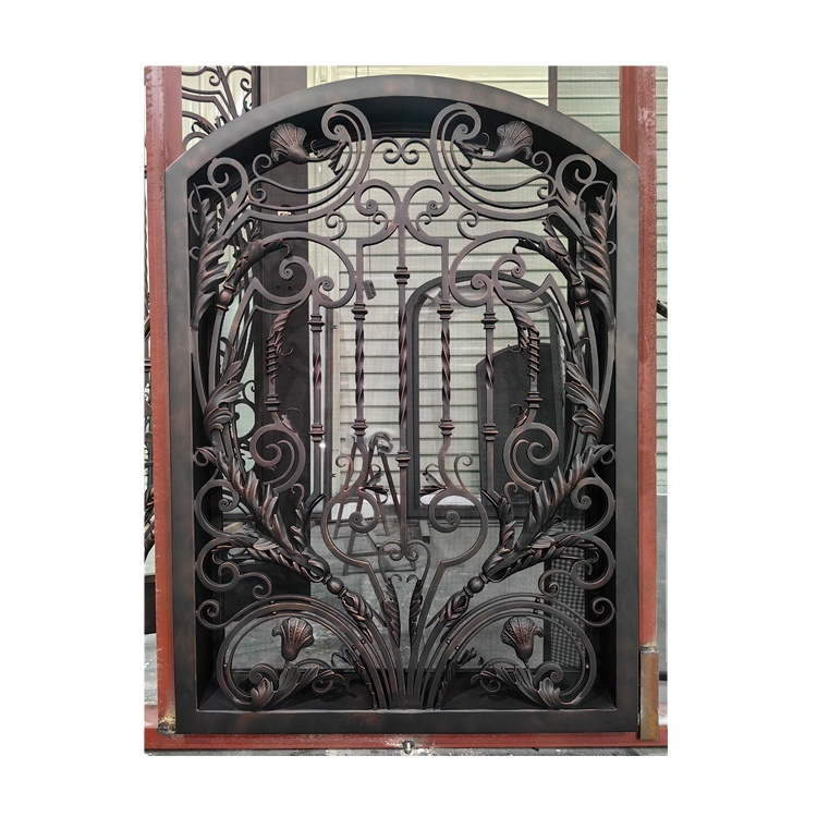 Steel Frame Material and Fixed Wrought Iron Window Grill Design