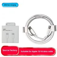 Cable de Datos de Carga Rápida Trenzado de 60w C-C para iPhone 15 y Pro Max, Venta Caliente de Fábrica con Certificación ISO9001/Sedex