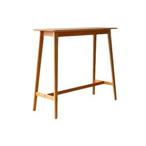 Juego de mesa y sillas de madera maciza de cerezo, diseño minimalista rectangular, muebles de bar duraderos para el hogar - Product Image 5