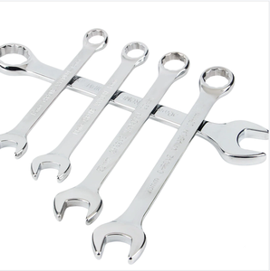 Clé combinée à double embout, polie miroir, en acier au carbone 45, chromée, pour réparation automobile - Product Image 1