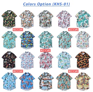 Chemises boutonnées hawaïennes décontractées flamants roses imprimées sur mesure pour hommes - Product Image 5