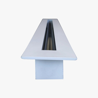 Diffuseur d'air linéaire encastré en aluminium, grille de ventilation de plafond dissimulée en bande longue pour projets de ventilation centralisée CVC