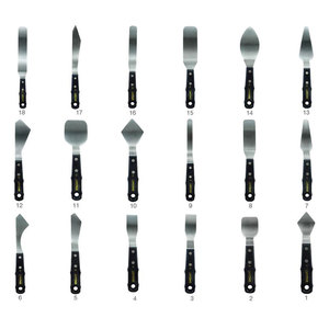 سكين رسم 18 من SINOART ، سكين لوحة فنية فنية احترافية من الفولاذ المقاوم للصدأ للفنان - Product Image 4