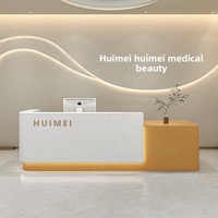 Comptoir de réception moderne en bois pour hôtel, salon de beauté, salon de coiffure, magasin de vêtements, caisse - Mobilier commercial écologique