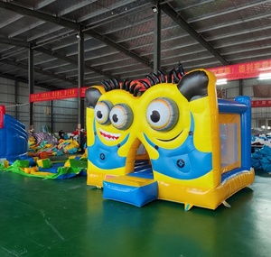 Château gonflable toboggan Golden Art <span class=keywords><strong>4x4</strong></span>, aire de jeux extérieure écologique en PVC, jaune, bleu, coloré, <span class=keywords><strong>location</strong></span> pour fêtes - Product Image 6