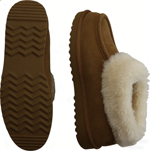 Pantofole da <span class=keywords><strong>Donna</strong></span> Marroni OEM/ODM all'Ingrosso, Fodera in Finta <span class=keywords><strong>Pelliccia</strong></span>, Morbido Rivestimento in Peluche, Suola Antiscivolo, <span class=keywords><strong>Scarpe</strong></span> Invernali da Casa - Product Image 2