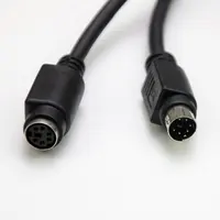 Özelleştirilmiş PS2 kablosu klavye mouse uzatma DIN6M DIN6F kare konnektör uzatma kablosu