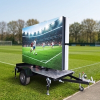 Écran LED P5 2560x1280mm Haute Définition Pleine Couleur, Écran Vidéo LED Rotatif à 360° pour Remorque, Affichage LED pour le Transport