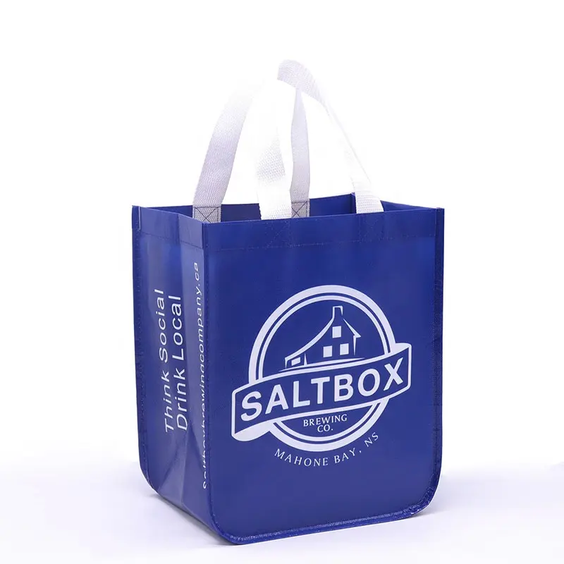 Best Quality Customized Logo Reusable Non Woven Bags Design Eco Friendly Round Corner Lulu lemon Style PP Non Woven Bag