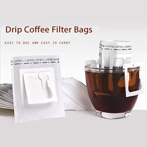 Bolsas de filtro de café por goteo desechables, filtros colgantes y filtro de café por goteo para la oreja