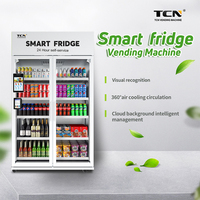 Distributeur de boissons au yaourt TCN, réfrigérateur intelligent automatique, distributeur de nourriture saine et froide avec surveillance par caméra