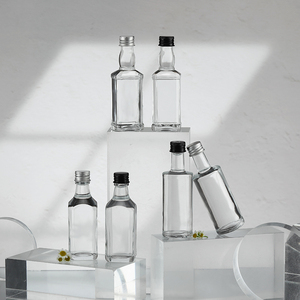 Logo <strong>Custom</strong> 50ml 100ml Wholesale Empty <strong>Mini</strong> Liquor Glass Shot <strong>Bottles</strong> With Aluminum Cap for Liquor - Product Image 4