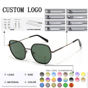 Gafas de Sol Unisex con Marco Metálico Cuadrado, Lentes Marrones, Protección UV400, Estilo Moderno para Adultos - Product Image 2