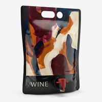 Pochettes à vin personnalisées 1L 2L 3L avec robinet distributeur, pochettes verticales avec robinet pour vins, cocktails, sangrias et boissons alcoolisées