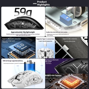 Bạc Eagle G20 Ba-Chế Độ Trọng Lượng Nhẹ RGB Có Dây Cho Bluetooth Không Dây Chuột Chơi Game Ngay Cho Máy Tính Để Bàn Máy Tính E-Thể Thao - Product Image 2