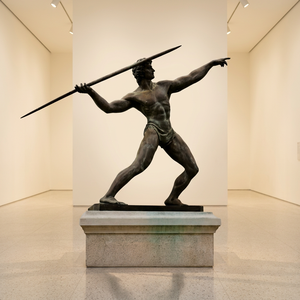 Estatua de Atleta Griega en Bronce, Escultura Clásica Hecha a Mano - Product Image 5