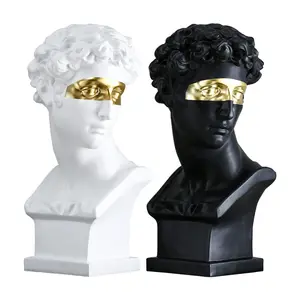 David Statue Head Bust Statue Resin Home Decoration Ornament Resin David Sculpture Statue Of David for sale