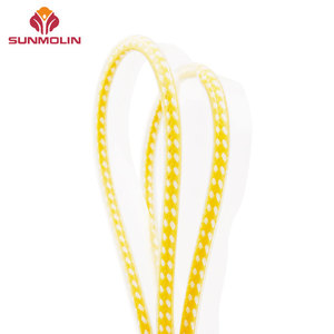 Bande de garniture décorative en polyester 100% enduit TPU, ignifuge, imperméable et écologique, jaune, 1,5-5 mm, pour sacs - Product Image 2