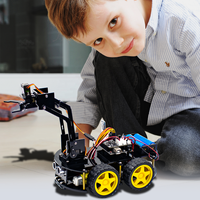 LAFVIN-Robot mecánico 4WD para arduino, Kit de coche, brazo programable, juguetes/compatible con Android, robots de juguete