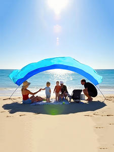 Abri solaire de plage pour le camping, léger, portable, alimenté par le vent, abri solaire extérieur, tente de plage, abri solaire extérieur en bord de mer - Product Image 6